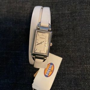 Fossil Leather Wrap-around Watch